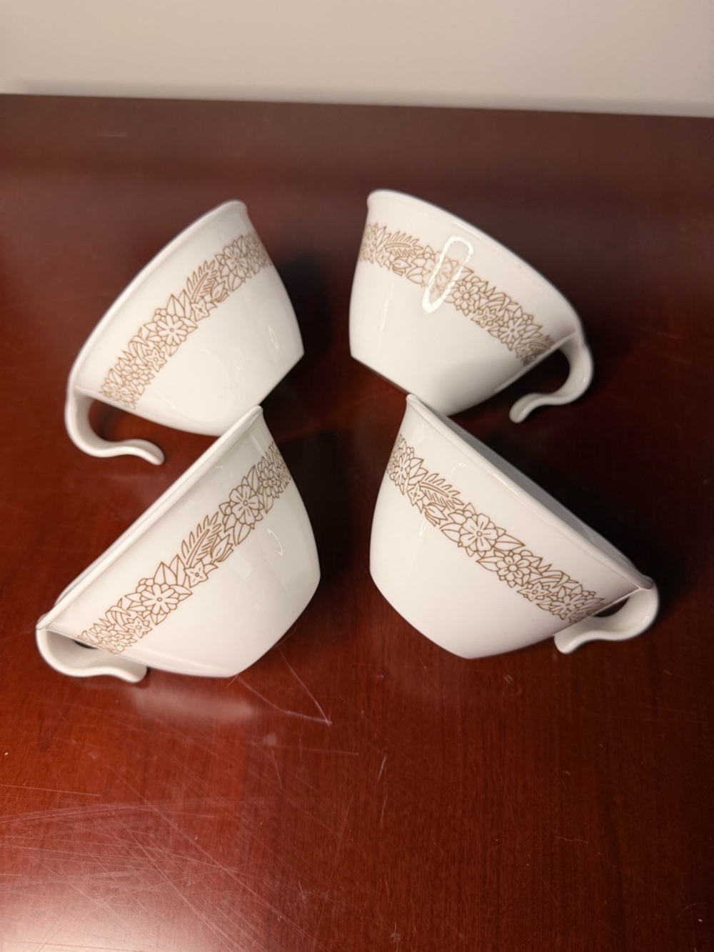 Corelle Woodland Teacups (4) with Sugar and Cream - 6pc Set - Picture 3 of 5